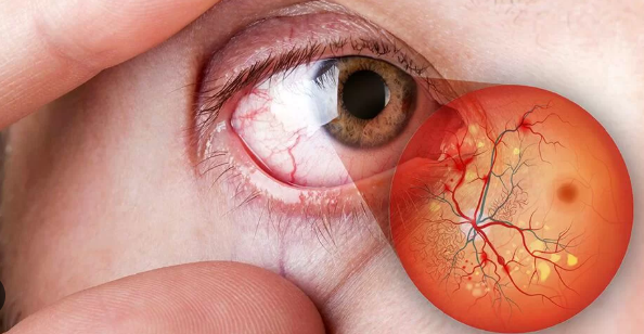 imagem ilustrativa de retinopati,a uma complicação da hipertensão